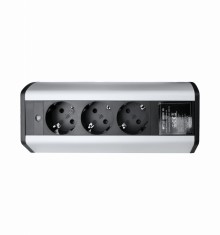 Prelungitor grup 3 prize schuko pentru blat sau birou montaj orizontal 16A 3680W 230V cablu 1.8 metri 3G1.5 si led indicator de prezenta tensiune