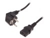 Cablu Alimentare 3x0,75mm2 cu Ștecăr Unghiular și Conector IEC C13, QOLTEC