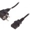 Cablu Alimentare 3x0,75mm2 cu Ștecăr Unghiular și Conector IEC C13