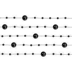 5 Ghirlande Decorative Perle Negre