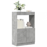 VidaXL Dulap &icirc;nalt, gri beton, 63x33x100 cm, lemn prelucrat