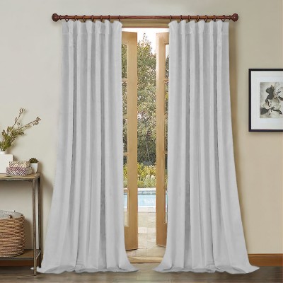 Draperie din catifea cu rejansa din bumbac tip fagure, Madison, 150x240 cm, densitate 700 g/ml, Cloud, 1 buc foto