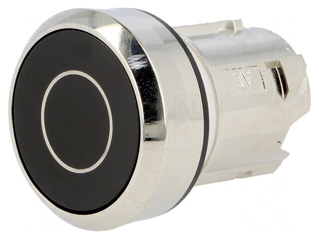 Comutator apăsare 22mm negru