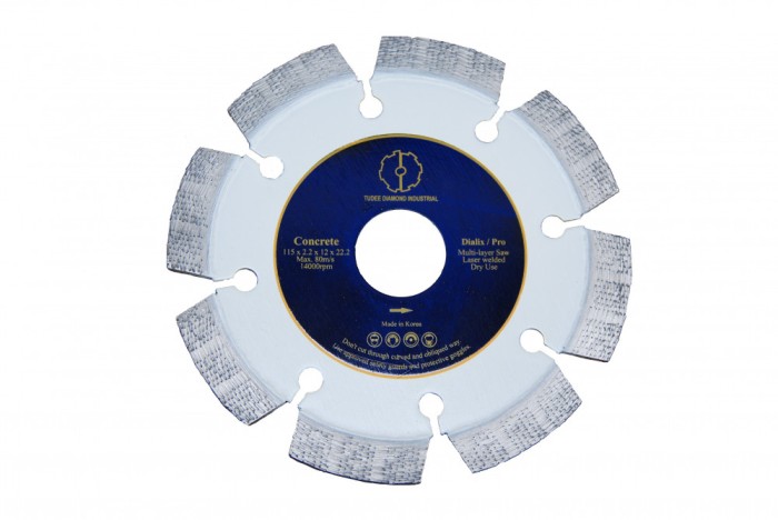 Tudee 115x22.2mm, Disc diamantat debitare beton dur ProAdvanced PowerfulTools