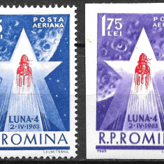 ROMÂNIA 1963 - LP 559 - COSMONAUTICA ÎN SLUJBA PĂCII - LUNA 4 - SERIE MNH