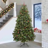 vidaXL Brad de Crăciun artificial Verde 270 cm PVC și Metal 3395720