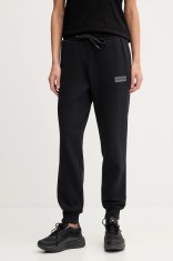 Napapijri pantaloni de trening M-Box femei, culoarea negru, cu imprimeu, NP0A4HZ60411