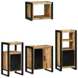 vidaXL Set de mobilier pentru baie 4 pcs Maro Lemn de mango solid