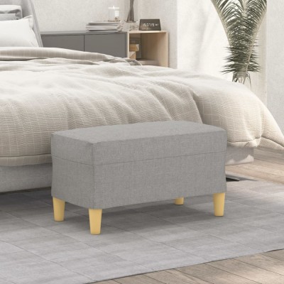vidaXL Bancă, gri deschis, 70x35x41 cm, textil 349367 foto