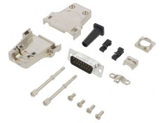 Conector D-Sub 15 Pin Tată Lipire pe Cablu Gold foto