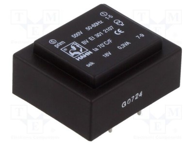 Transformator &amp;icirc;ncapsulat HAHN BVEI 0,6VA montare PCB foto