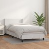 VidaXL Pat box spring cu saltea, alb, 80x200 cm, piele ecologică