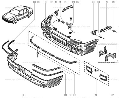 Bandou bara fata Renault 19 partea Stanga Kft Auto foto