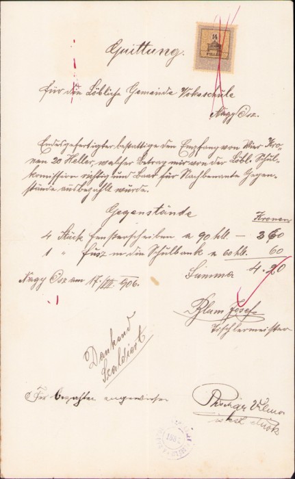 HST A1196 Lot 10 acte 1897-1919 Tomnatic Timiș Banat