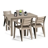 Cumpara ieftin Set mobilier de grădină Julyon 4+1, culoare cappuccino