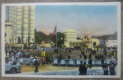 Exposition Internationale Paris 1937, vue generale Place de Varsovie// CP foto