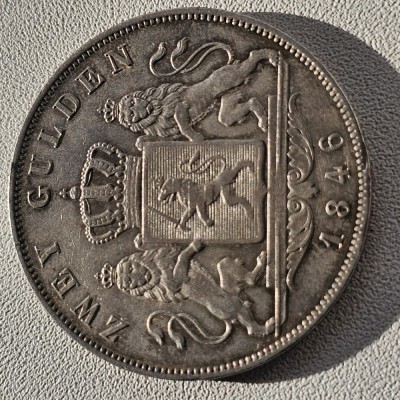 Dublu gulden 1842 argint foto