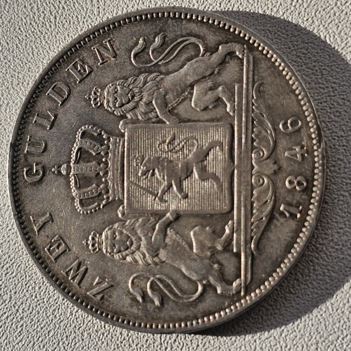 Dublu gulden 1842 argint