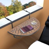 Gossi masa de balcon suspendata, caramiziu, mozaic