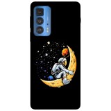 Husa compatibila cu Motorola Edge 20 Lite model moon ride, Silicon, TPU, Viceversa, Transparent, Carcasa