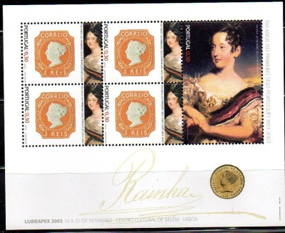 PORTUGALIA 2003, Expo. Lubrapex timbru pe timbru, MNH foto