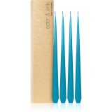 Ester &amp; erik taper candle turquoise (no. 56) lumanare 4x32 cm