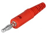 Mufă banană 4mm roșie 10A