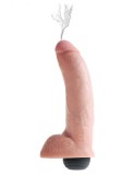 Dildo Realistic Cu Functie De Ejaculare King Cock, Natural, 22 Cm