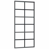 Cumpara ieftin Usa glisanta, negru, 90x205 cm, sticla ESG si aluminiu