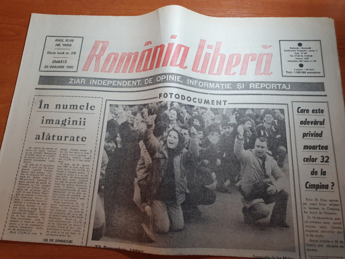 romania libera 20 ianuarie 1990-adevarul privind moartea celor 23 de la campina