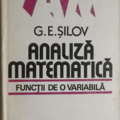 G. E. Silov - Analiza matematica. Functii de o variabila