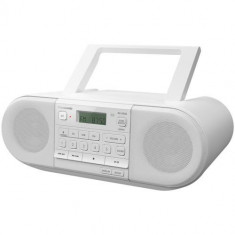 Radio portabil Panasonic RX-D550E-W, 20W, Bluetooth, CD, USB, Tuner FM, Alb