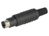 Conector DIN mini tată 4 pini cu manşon, lipire, 1A - LUMBERG