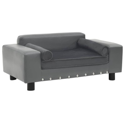 Gossi canapea pentru caini, gri, 81x43x31 cm, plus &amp;amp; piele ecologica foto