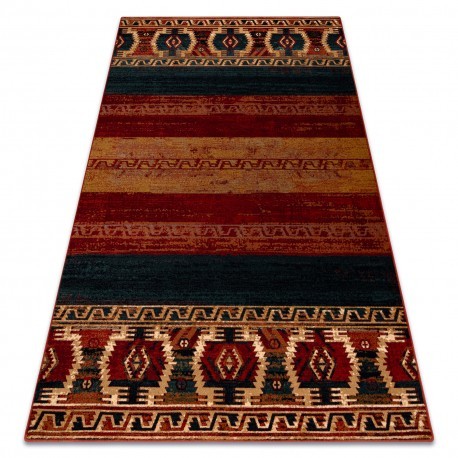 Covor de l&acirc;nă Omega VRITTI etnic, rubinie, 170x235 cm