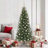 vidaXL Brad de Crăciun artificial cu 300 LED Verde 180 cm PE și PVC 3397356