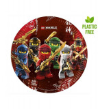 Set 8 farfurii din carton pentru petrecere Lego Ninjago, 23cm, Oem