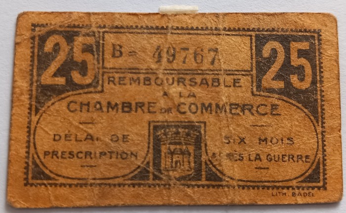 Franta , 25 Centimes 1918