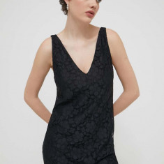 Desigual rochie LACE culoarea negru, mini, drept, 24SWVW48