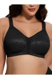 Sutien minimizator fără s&acirc;rmă, fără umplutură, mărime mare 105B &ndash; Negru