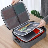 Cumpara ieftin Geanta organizator documente multifunctionala, capacitate mare, gri, 36x27x10cm