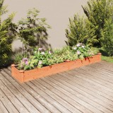 VidaXL Strat grădină &icirc;nălțat cu căptușeală maro 240x45x25 cm lemn brad