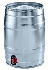 Fass-Frisch Keg 5 litri inox cu robinet - pentru bere de casa foto
