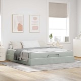 Cumpara ieftin Cadru de pat Gri deschis 180 x 200 cm Catifea