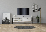 Comoda TV, Puqa Design, Asr&Auml;&plusmn;n, 160x50.4x24.5 cm, PAL, Alb