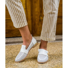 Perforated Loafers Alb 40 foto