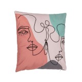 Perna decorativa, 45x45 cm, Model fete, Multicolor, Poliester, ATU-080937, Oem