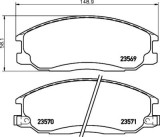 Placute frana Daewoo Rexton (Gab); Hyundai H-1 / Starex, Santa Fe 1 (Sm), Trajet (Fo), Xg (Xg); Ssangyong Actyon I, Actyon Sports 1 (Qj), Kyron, Rext, SRLine