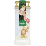 Candela Bolsius Nr.6 din Plastic cu Capac Alba Model Ursulet 70h DNC58678
