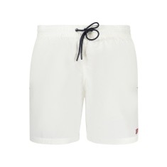 Norway Pantaloni scurti de baie barbati simplii cu logo, alb, L